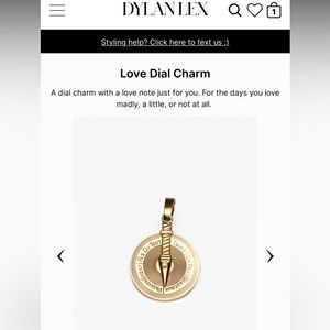 Silver love dial charm necklace